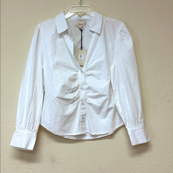 Elan NWT womans rouched long sleeve top size L - Picture 1 of 4